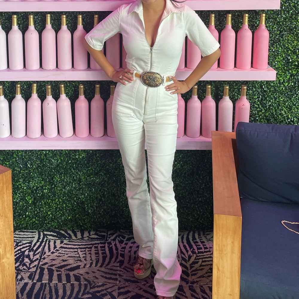 White Fitted Jumpsuit